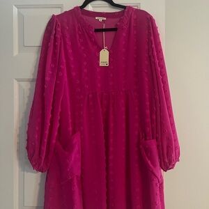 Doen Pink Textured Dress